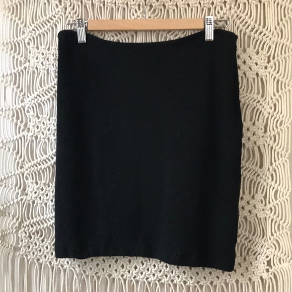 ST. John Caviar knit black mini skirt sz 8 - Picture 1 of 6